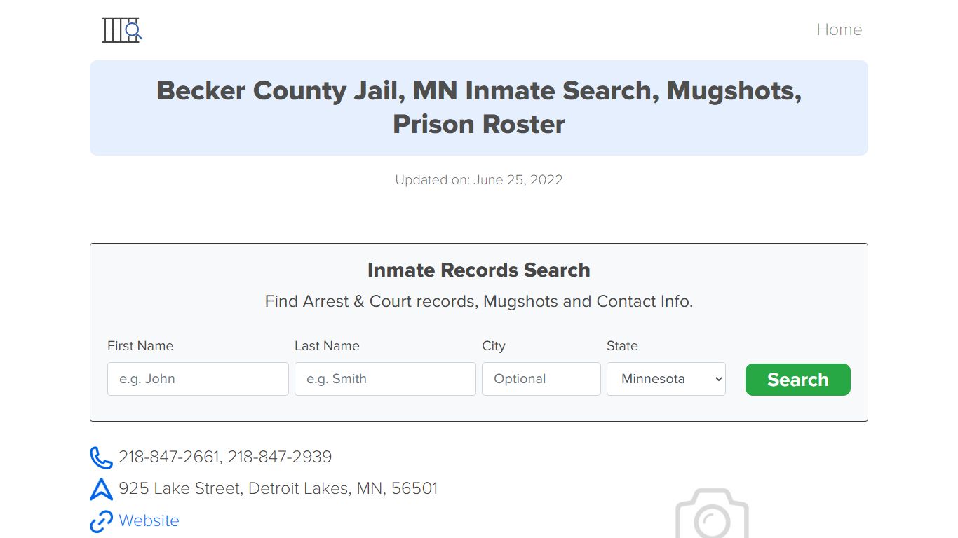 Becker County Jail, MN Inmate Search, Mugshots, Prison Roster